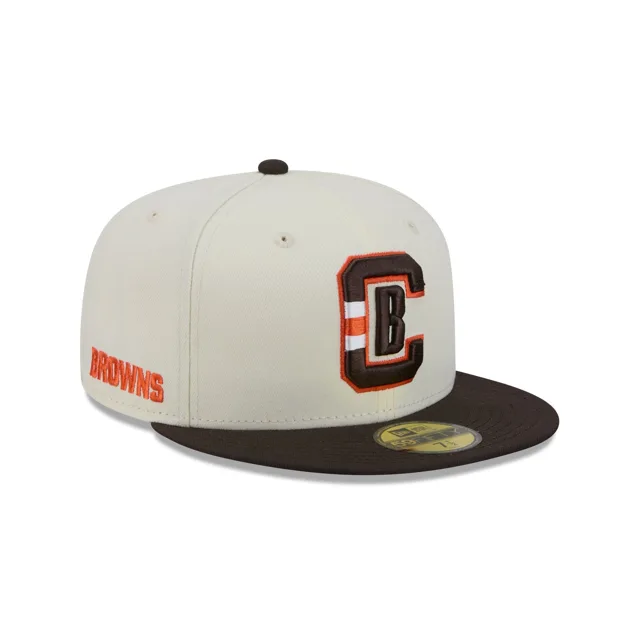 Cleveland Browns Deceptor Chrome Blanc 59FIFTY Casquette ajustée