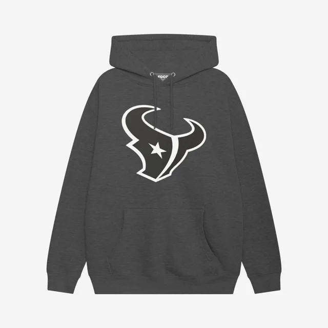 Houston Texans Sweat à capuche avec logo principal noir et blanc