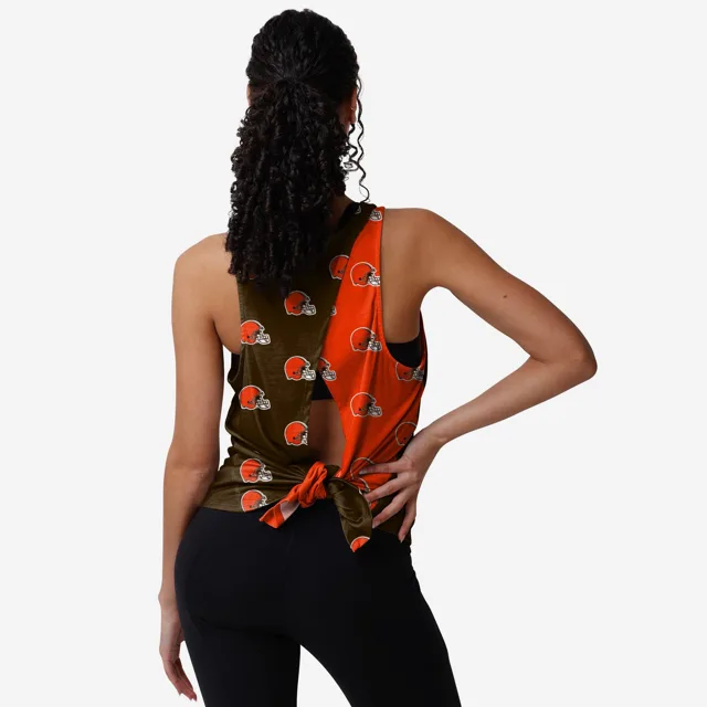 Cleveland Browns Haut sans manches avec mini imprimé Wordmark pour femme