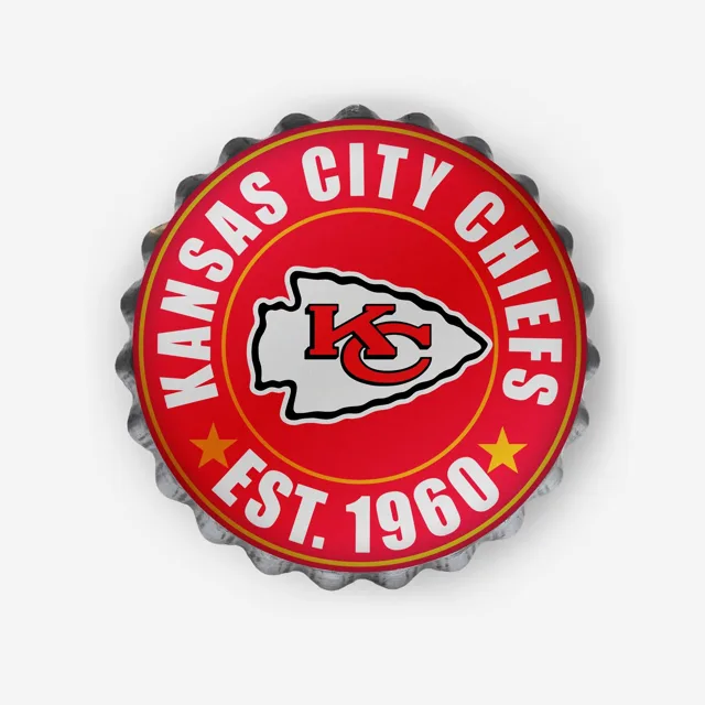 Panneau mural Kansas City Chiefs pour bouchon de bouteille