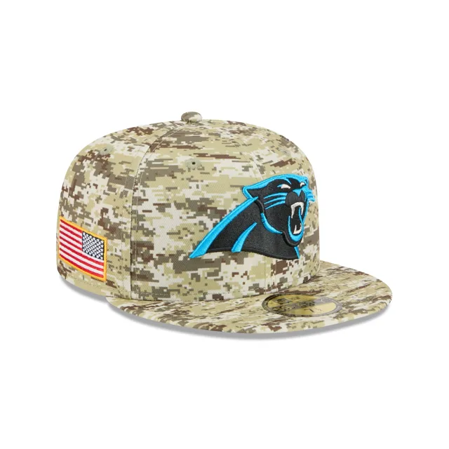 Carolina Panthers 2025 Salut au service Fan Gear 59FIFTY Chapeau ajusté