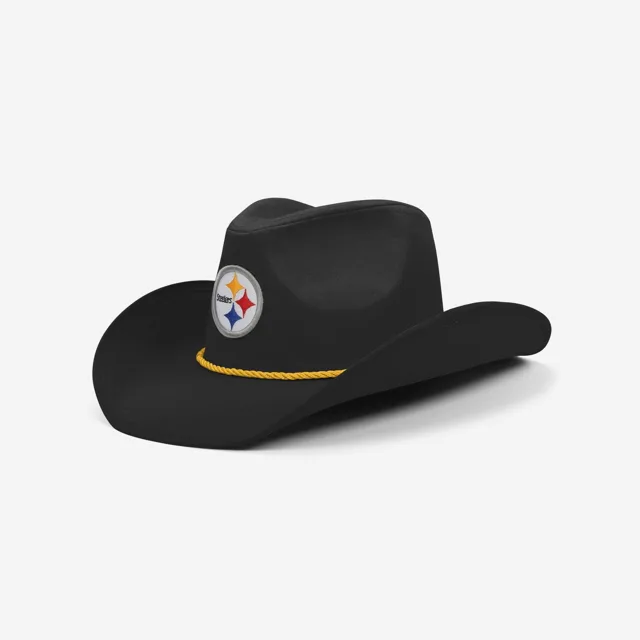 Chapeau de cowboy noir Pittsburgh Steelers