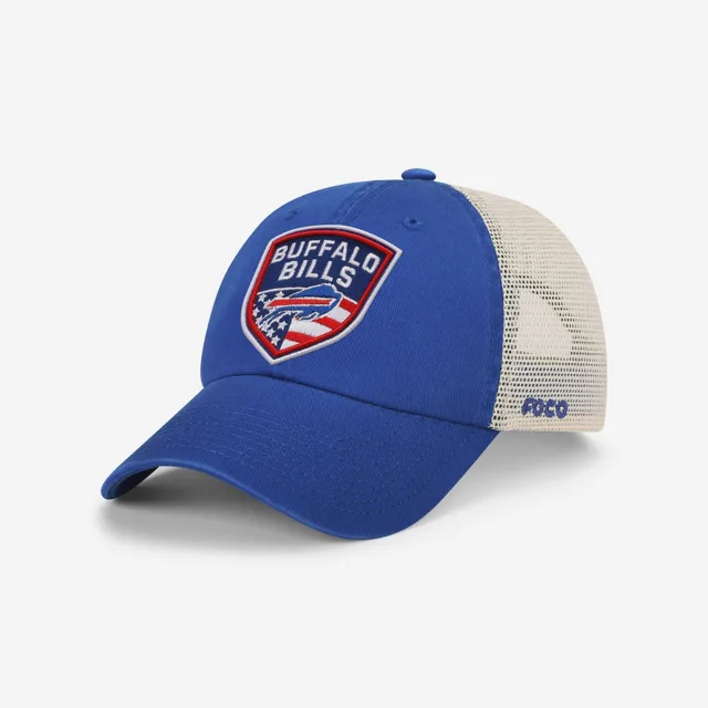 Buffalo Bills Casquette de camionneur décontractée avec patch Americana