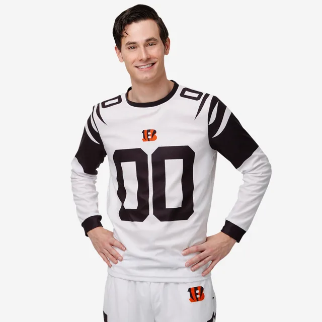 Cincinnati Bengals Chemise de pyjama à rayures blanches