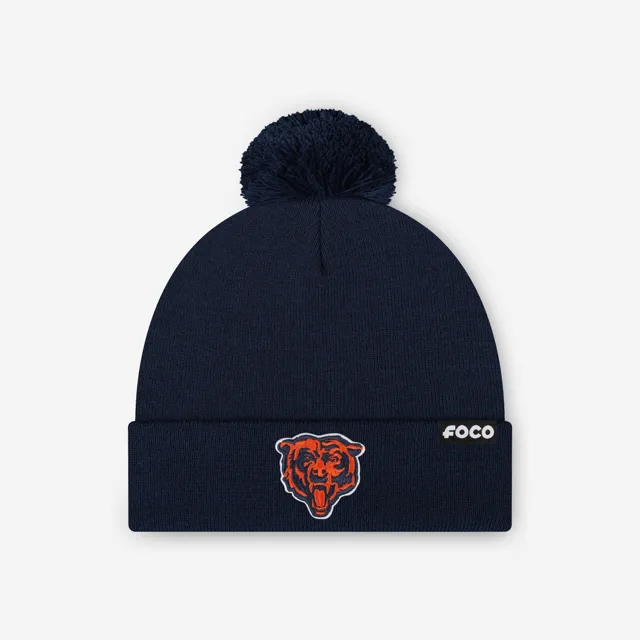 Bonnet à pompon avec logo principal Chicago Bears Basic