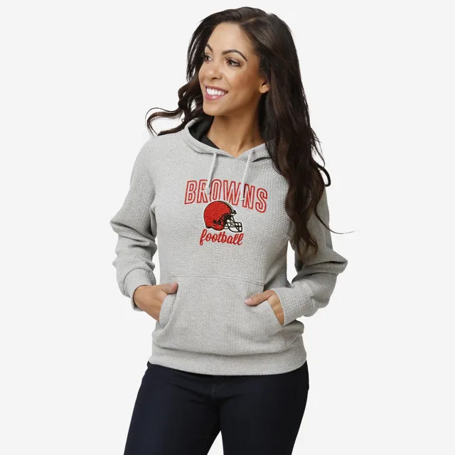 Cleveland Browns Sweat à capuche tissé gris pour femme