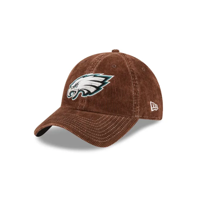 Philadelphia Eagles Chapeau réglable classique décontracté en velours côtelé marron délavé