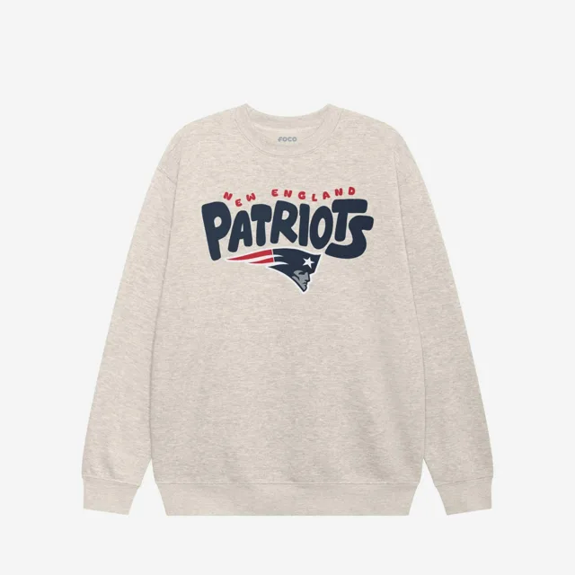 Sweat-shirt à col rond bulle New England Patriots