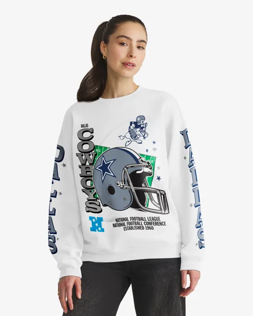 Dallas Cowboys ÉQUIPAGE SURDIMENSIONNÉ HISTORIQUE THUNDEROUS '47 POUR FEMMES