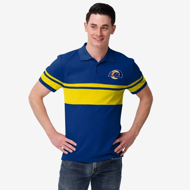 Polo à rayures en coton Los Angeles Rams