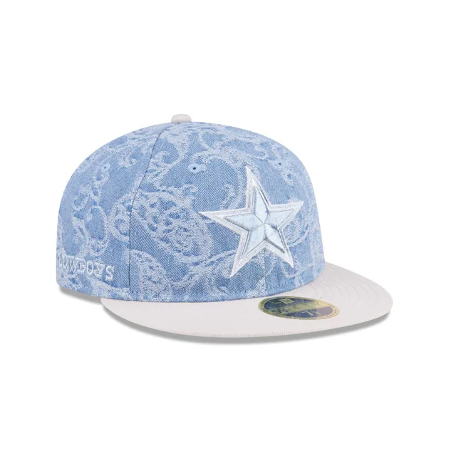 Just Caps Jacquard Denim Dallas Cowboys Retro Crown 59FIFTY Chapeau ajusté