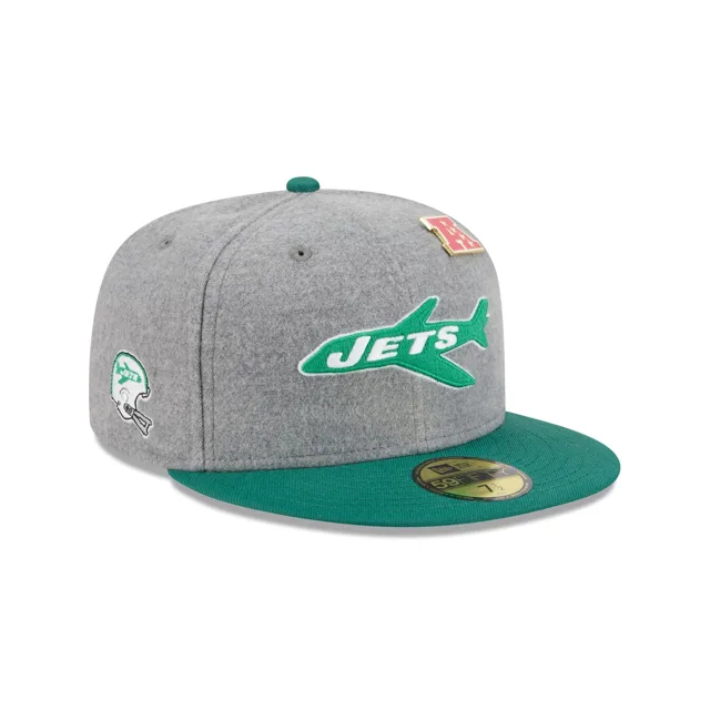 New York Jets Chapeau ajusté 59FIFTY en laine gris chiné