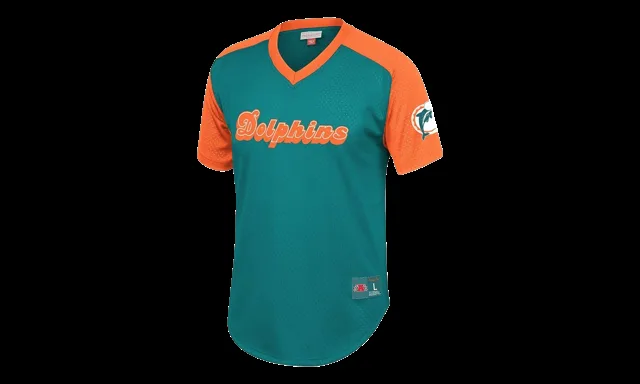 Chemise à col en V en maille NFL Final Seconds "Miami Dolphins - Sarcelle" FA87OP MDO T K9E