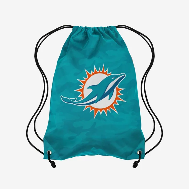 Miami Dolphins Sac à dos à cordon camouflage avec grand logo