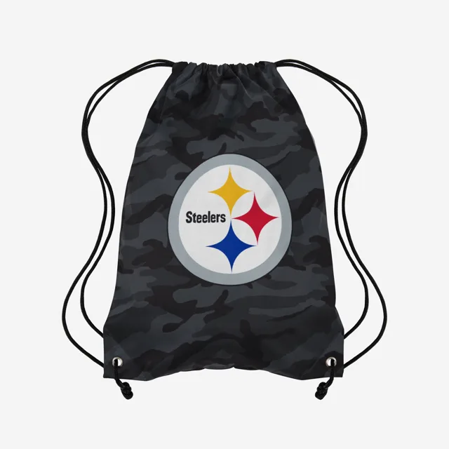 Pittsburgh Steelers Sac à dos à cordon camouflage avec grand logo