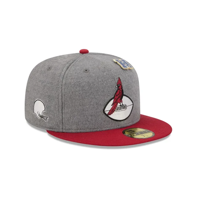 Arizona Cardinals Chapeau ajusté 59FIFTY en laine gris chiné
