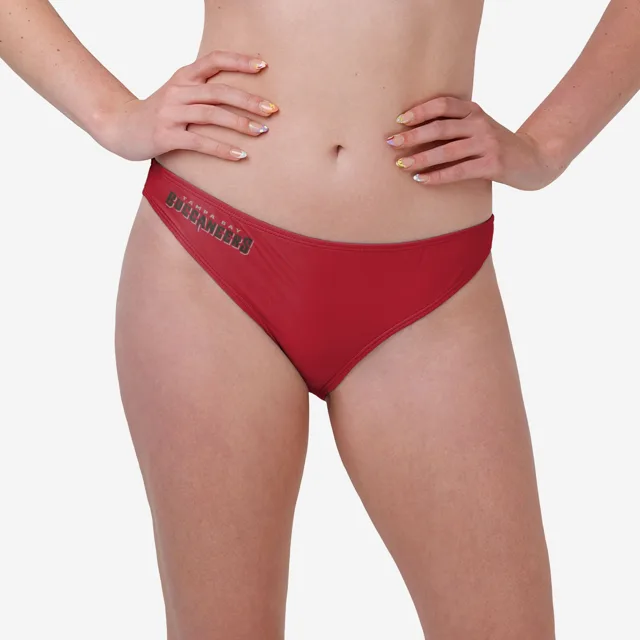 Tampa Bay Buccaneers Bas de bikini uni avec mot-symbole pour femme