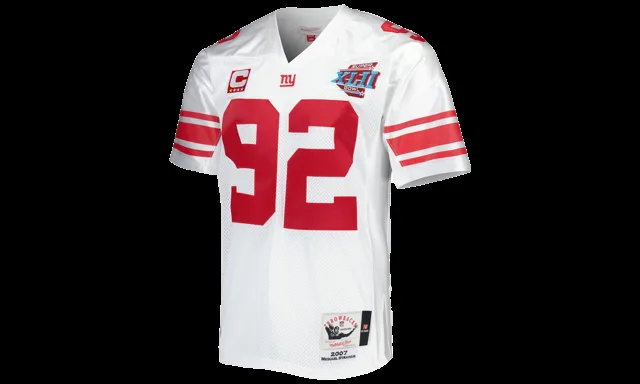 NFL MAILLOT BLANC NY GIANTS 2007 MICHAEL STRAHAN "New York Giants" AJY65064 NYG07MSTWHIT