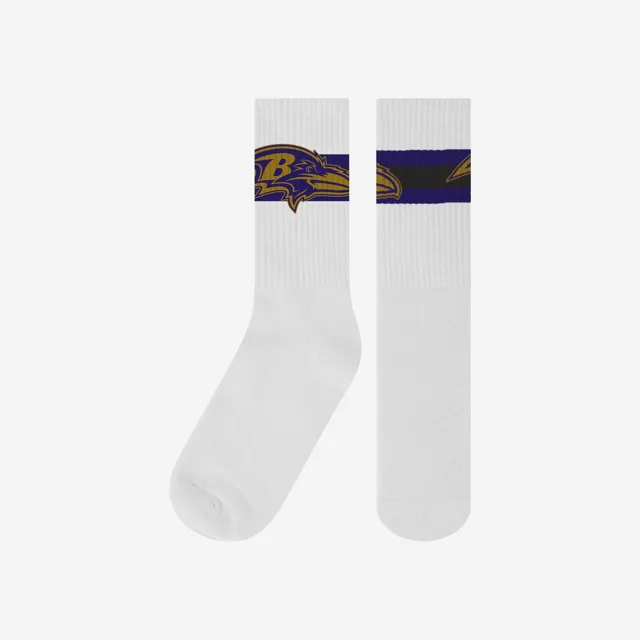 Chaussettes blanches avec logo principal Baltimore Ravens
