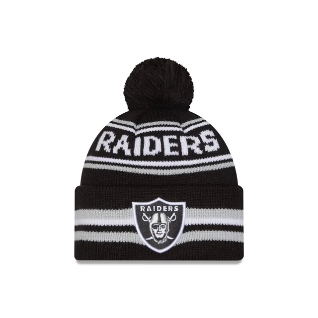 Las Vegas Raiders Bonnet classique en tricot à pompon