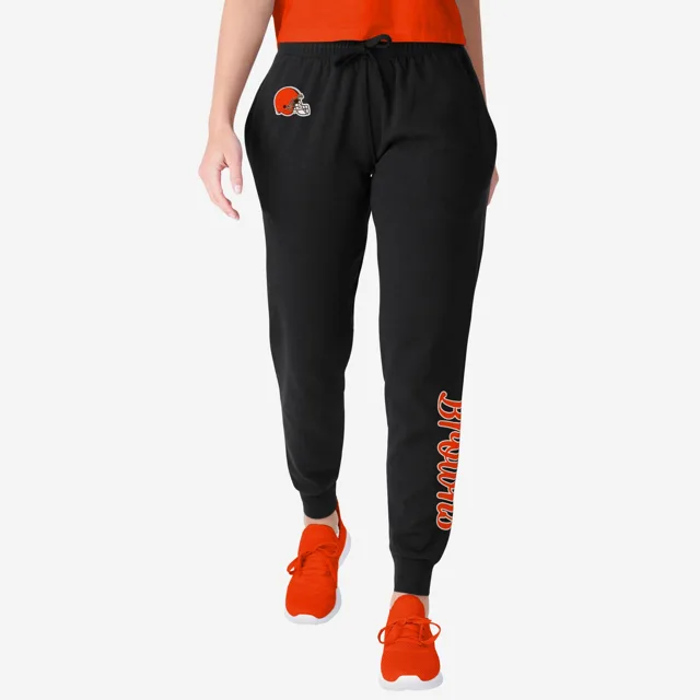 Cleveland Browns Pantalon de jogging noir avec mot-symbole pour femme