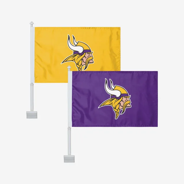 Minnesota Vikings Lot de 2 drapeaux de voiture solides
