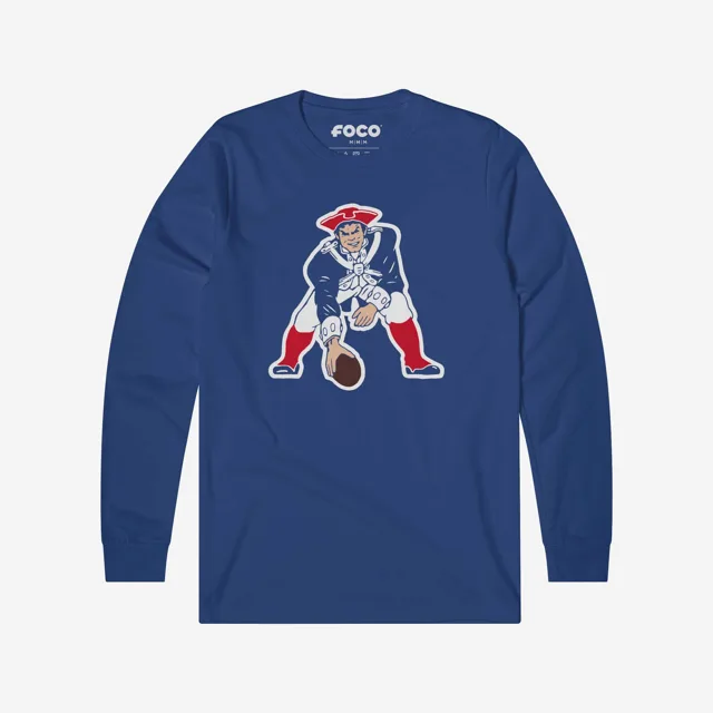 New England Patriots 1979 T-shirt à manches longues avec logo rétro