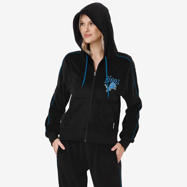 Detroit Lions Haut zippé en velours pour femme