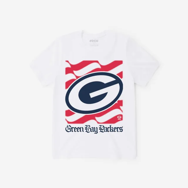 Green Bay Packers T-shirt avec le mot-symbole du patrimoine américain