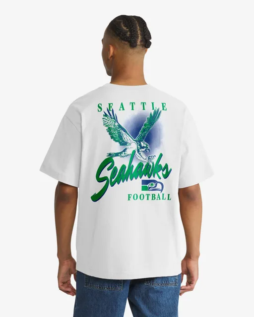 Seattle Seahawks SCRIPT DE SUPPORT HISTORIQUE ILLUSTRÉ '47 FOUNDATION TEE