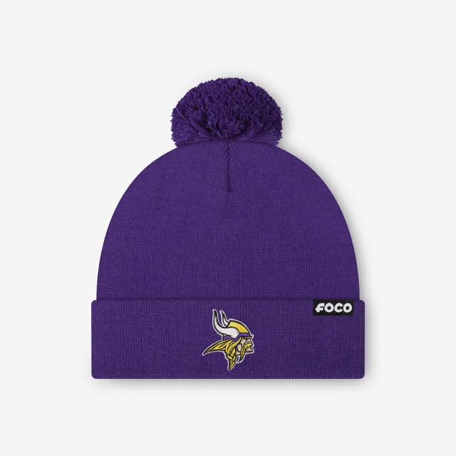 Bonnet à pompon avec logo principal Minnesota Vikings Basic