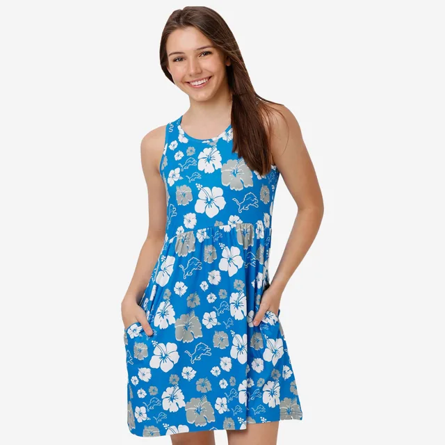 Detroit Lions Robe d'été florale préférée des fans pour femmes