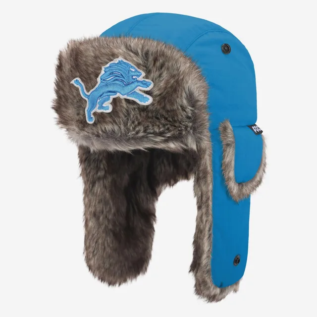 Detroit Lions Chapeau de trappeur en fausse fourrure