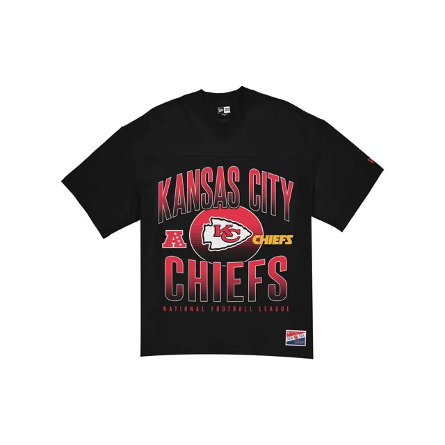 Kansas City Chiefs T-shirt carré noir à retour