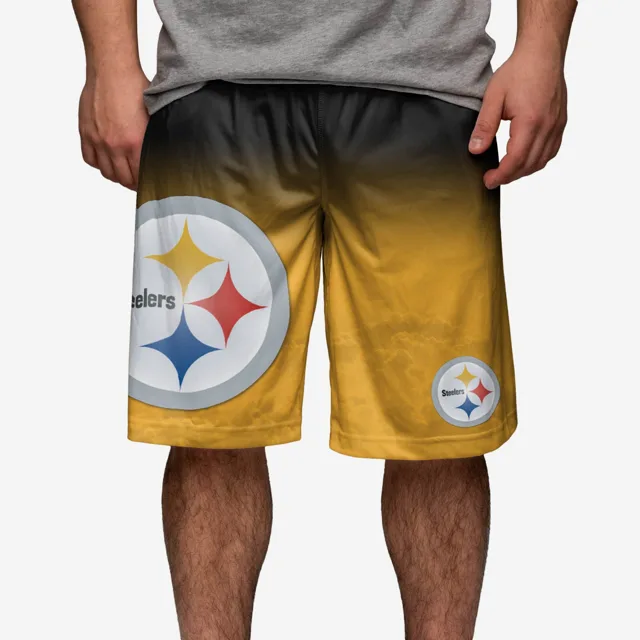 Pittsburgh Steelers Short d'entraînement dégradé à gros logo