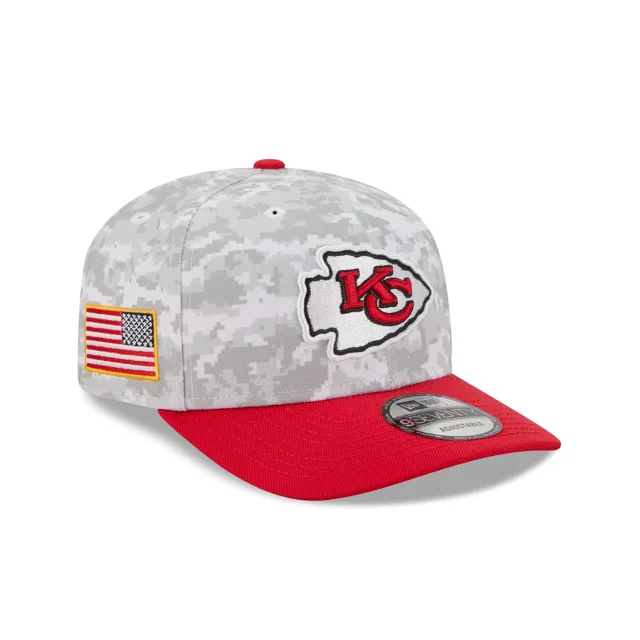 Kansas City Chiefs 2025 Salut au service Fan Gear 9SEVENTY Chapeau extensible à bouton-pression
