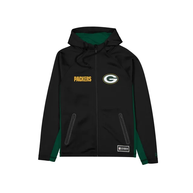 Green Bay Packers Combine Noir Sweat à capuche entièrement zippé