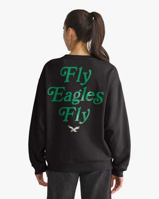 Philadelphia Eagles HISTORIQUE SHOUT IT OUT '47 OVERSIZED CREW FEMME
