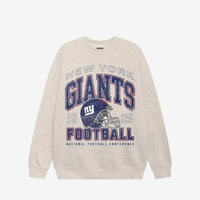 Sweat-shirt universitaire à col rond New York Giants