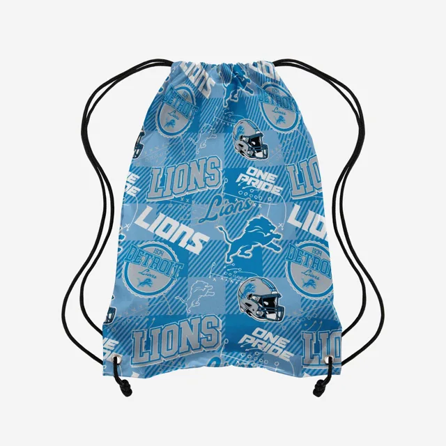 Detroit Lions Sac à dos à cordon imprimé à répétition thématique