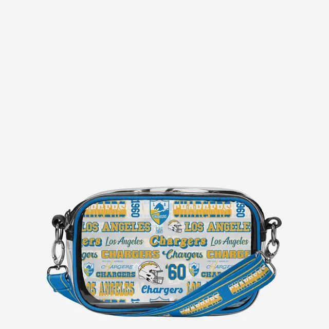 Los Angeles Chargers Répéter Sac à bandoulière transparent à imprimé rétro