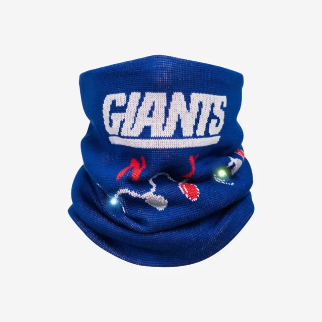 New York Giants Écharpe guêtre en tricot lumineuse