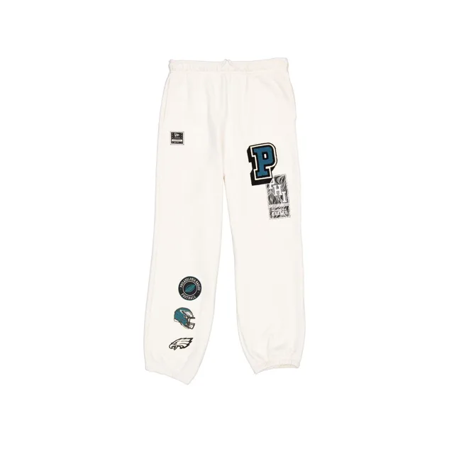 Philadelphia Eagles Pantalon de survêtement universitaire blanc chromé pour femmes