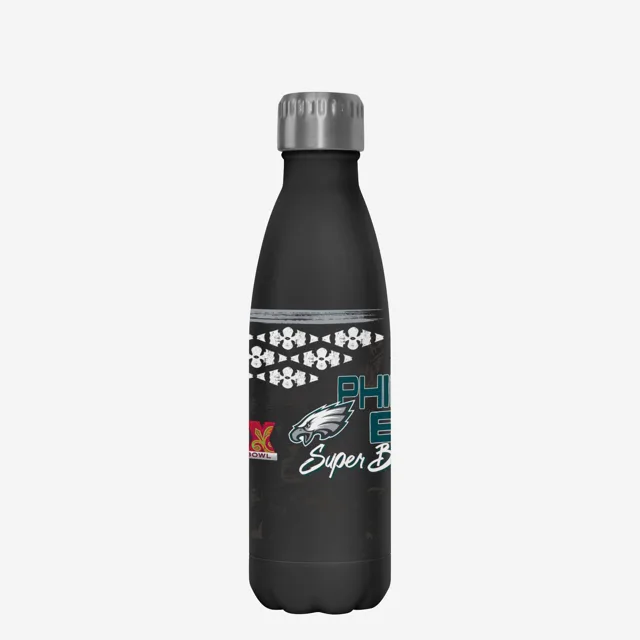 Philadelphia Eagles Super Bowl LIX Champions Pochoir Black Diamond Bouteille en acier inoxydable de 17 oz