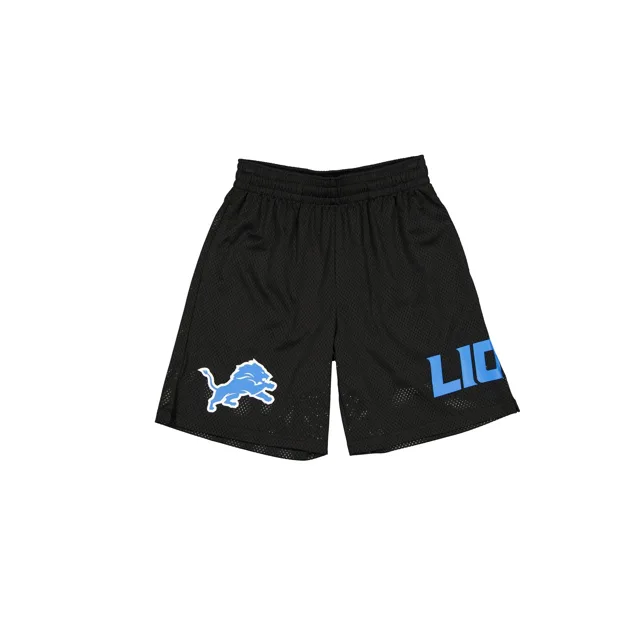Short noir en maille Detroit Lions