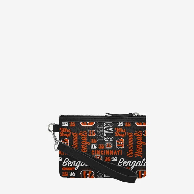 Cincinnati Bengals Bracelet imprimé avec logo répété de la collection Spirited Style