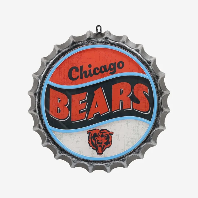 Chicago Bears Panneau mural rétroéclairé au néon LED pour bouchon de bouteille