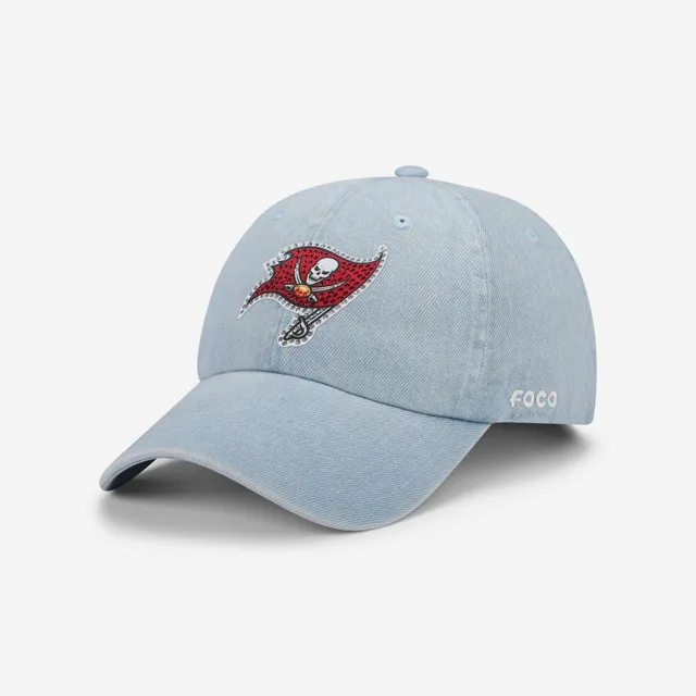 Tampa Bay Buccaneers Casquette décontractée en denim avec logo strass