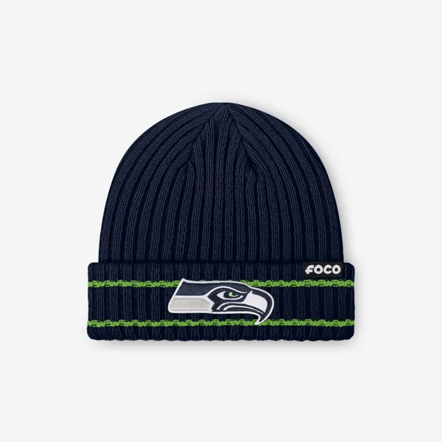 Bonnet côtelé avec logo principal Seattle Seahawks