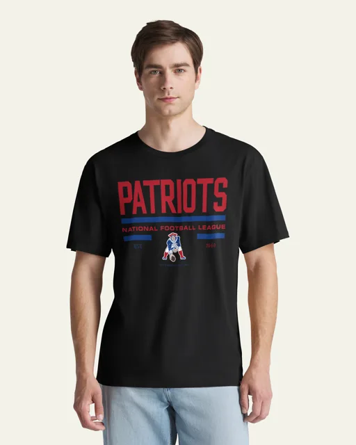 New England Patriots HISTORIQUE STACK BLOCK '47 TEE QUOTIDIEN